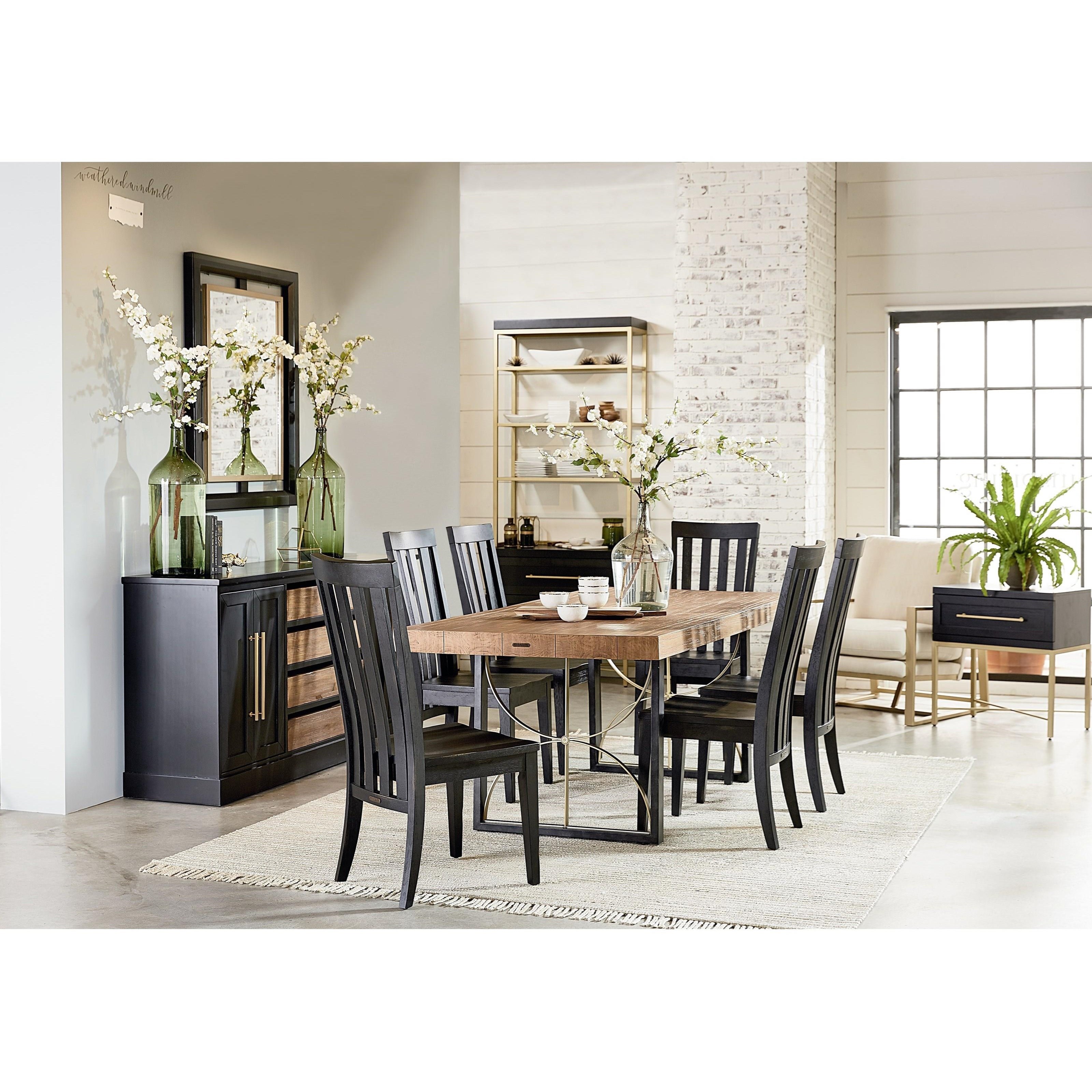 Magnolia Home by Joanna Gaines Modern Buffet with Carbon Finishes